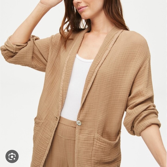 Michael Stars Dana Cotton Gauze Blazer - Picture 2 of 10